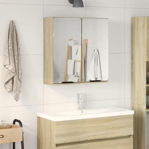 vidaXL Armoire de salle de bain à miroir chêne sonoma, Maison & Meubles, Tables | Coiffeuses, Neuf, Envoi