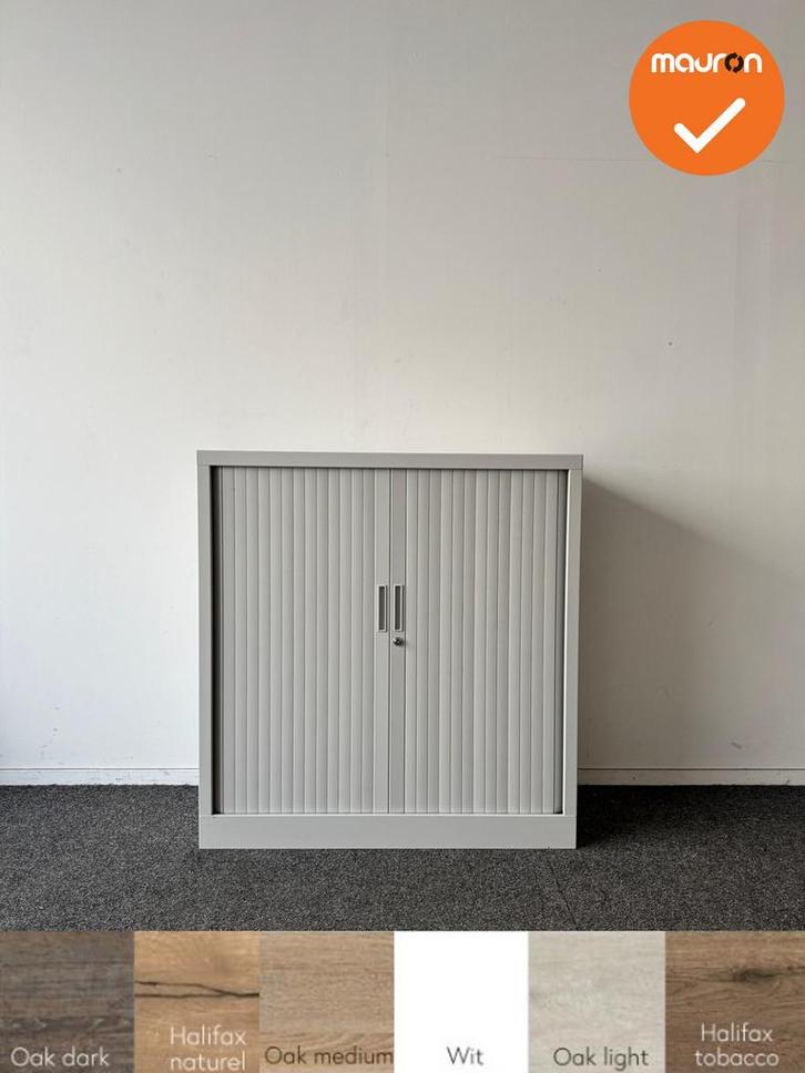 Robberechtse roldeurkast - 105x100x43cm - witgrijs - brede l, Articles professionnels, Aménagement de Bureau & Magasin | Mobilier de bureau & Aménagement