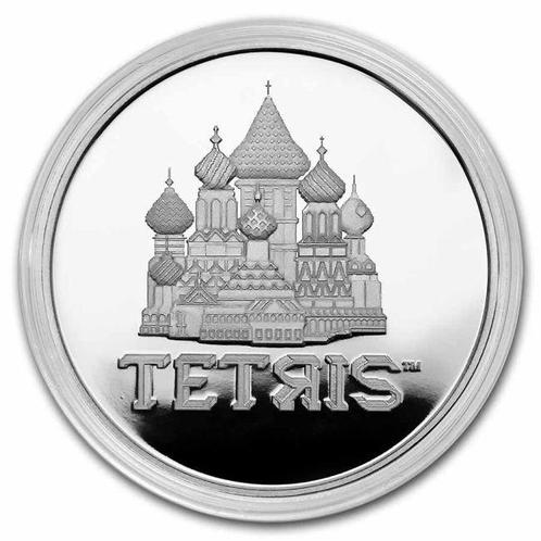 Niue. 2 Dollars 2021 1 oz, Silver Tetris St. Basils, Postzegels en Munten, Munten | Europa | Niet-Euromunten