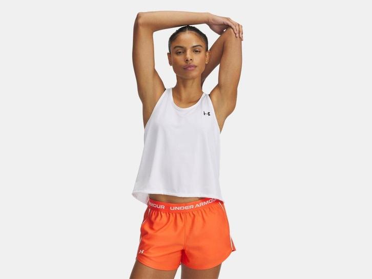 Under Armour Tech Swing Tank-Wht - Maat LG, Kleding | Dames, Topjes, Wit, Maat 42/44 (L), Nieuw, Zonder mouw, Ophalen of Verzenden