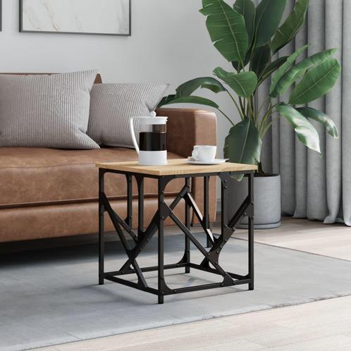 vidaXL Salontafel 45x45x47,5 cm bewerkt hout sonoma, Huis en Inrichting, Tafels | Salontafels, Nieuw, Verzenden