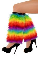 Regenboog Beenwarmers Bont Felle Kleuren Pride Nepbont Faux, Kleding | Dames, Ophalen of Verzenden, Nieuw