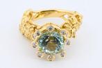 Massimo Izzo - Ring Geel goud Aquamarijn - Diamant