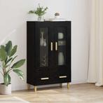 vidaXL Highboard met lade Zwart Eiken 70 x 31 x 115 cm, Huis en Inrichting, Verzenden, Nieuw