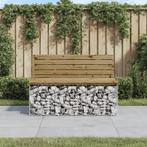 vidaXL Banc de jardin design gabion 103x70x65 cm bois de, Jardin & Terrasse, Ensembles de jardin, Neuf, Verzenden
