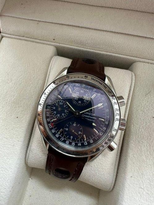 Omega speedmaster triple date blue kadran - Speedmaster -, Handtassen en Accessoires, Horloges | Heren