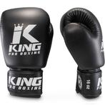 King Pro Boxing Bokshandschoenen Zwart KPB/BGVL 3 Leder, Sport en Fitness, Verzenden, Nieuw, Bokshandschoenen