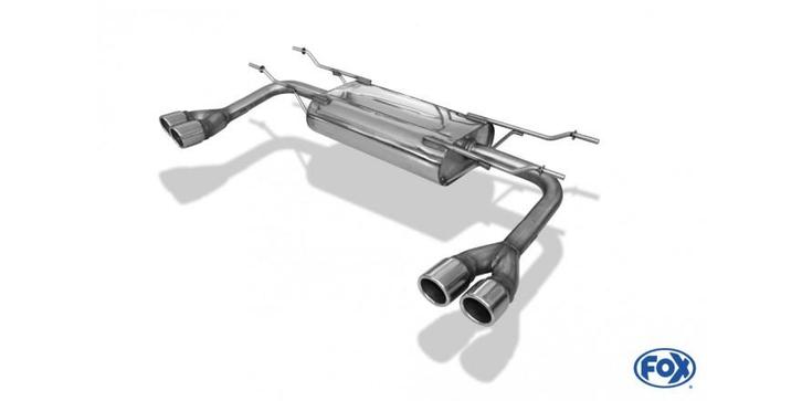 FOX Fiat 124 Spider einddemper dwars uitgang rechts/links -, Auto-onderdelen, Uitlaatsystemen, Nieuw, Verzenden