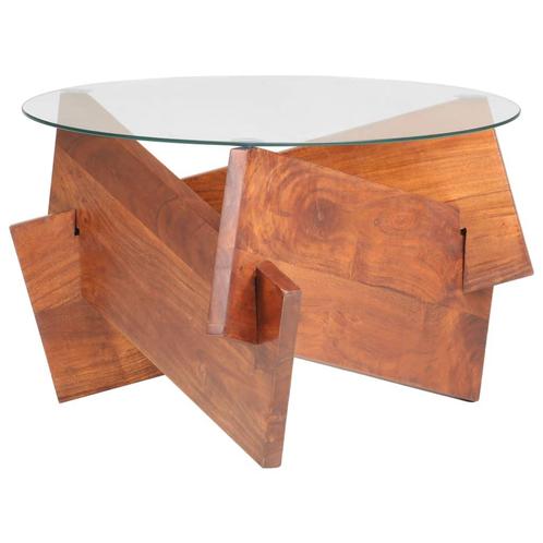 vidaXL Salontafel 60 cm massief acaciahout, Huis en Inrichting, Tafels | Salontafels, Nieuw, Verzenden
