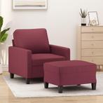 vidaXL Fauteuil avec repose-pied Rouge bordeaux 60 cm, Huis en Inrichting, Zetels | Zetels, Verzenden