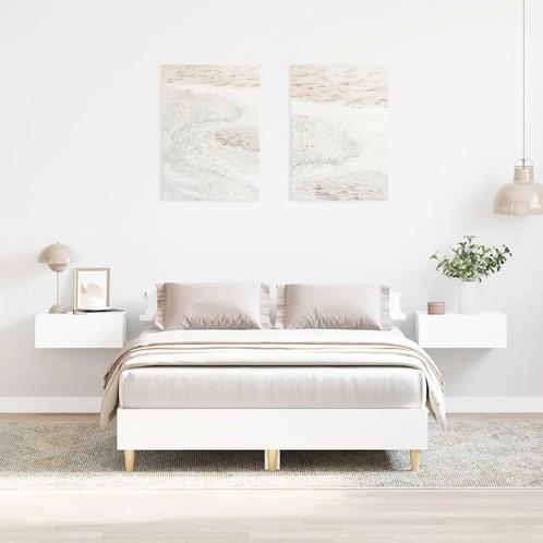 vidaXL Bedframe zonder matras 120x200 cm spaanplaat wit, Huis en Inrichting, Slaapkamer | Bedden, Nieuw, Verzenden