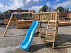 Veiling - Vrijstaande speeltoren met schommel+glijbaan 410x3, Nieuw