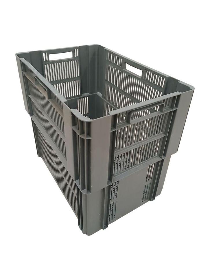 Nestbare stapelkrat 600×400×500 mm Geperforeerd, Articles professionnels, Aménagement de Bureau & Magasin | Entrepôt, Rayonnage & Stockage