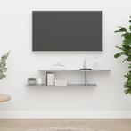 vidaXL Tv-wandschap 125x18x23 cm bewerkt hout betongrijs, Huis en Inrichting, Kasten | Wandmeubels, Verzenden, Nieuw