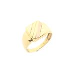 Bicolor gouden zegelring | Heren (vintage heren ring), Gebruikt, Overige kleuren, 20 of groter, Heer