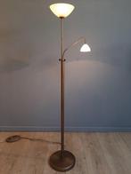 Staande lamp - 2 Lights - Dimmer - Glas, Messing -, Antiek en Kunst
