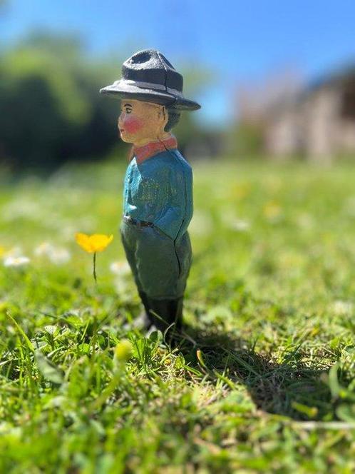 Figuur - Vintage gietijzeren jongen - Gietijzer, Antiek en Kunst, Curiosa en Brocante