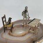 Beeldje, Bottega del Falegname - 9 cm - .800 zilver, Antiek en Kunst