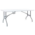 vidaXL Tuintafel inklapbaar 180x72x72 cm HDPE wit, Tuin en Terras, Verzenden, Nieuw