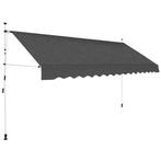 vidaXL Luifel handmatig uittrekbaar 350 cm antraciet, Verzenden, Nieuw