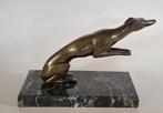 Sculpture, lévrier - 20 cm - Bronze, Marbre