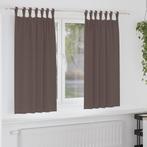 vidaXL Gordijnen met gordijnen 2 pcs Donkerbruin 175x140cm, Huis en Inrichting, Verzenden, Nieuw