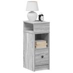 vidaXL Nachtkastje met lade 25x31x66 cm grijs sonoma, Huis en Inrichting, Slaapkamer | Nachtkastjes, Verzenden, Nieuw