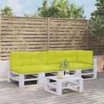 vidaXL Palletkussens 5 st stof heldergroen, Huis en Inrichting, Woonaccessoires | Kussens, Verzenden, Nieuw
