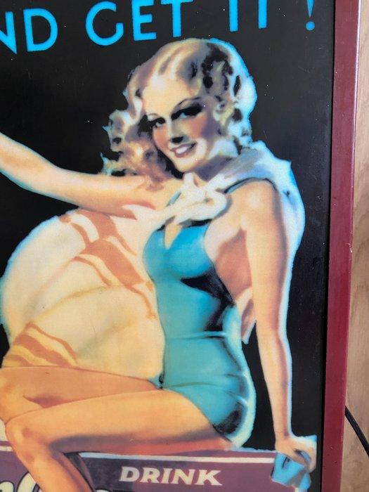 Dr. Pepper lichtreclame - Reclamebord - Metaal, kunststof, Antiek en Kunst, Antiek | Wandborden en Tegels