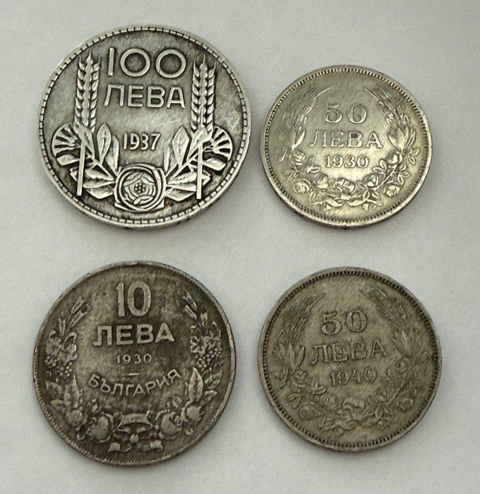 Bulgarije. Boris III. Lot of 4 coins, incl. silver: 50 & 100, Postzegels en Munten, Munten | Europa | Niet-Euromunten