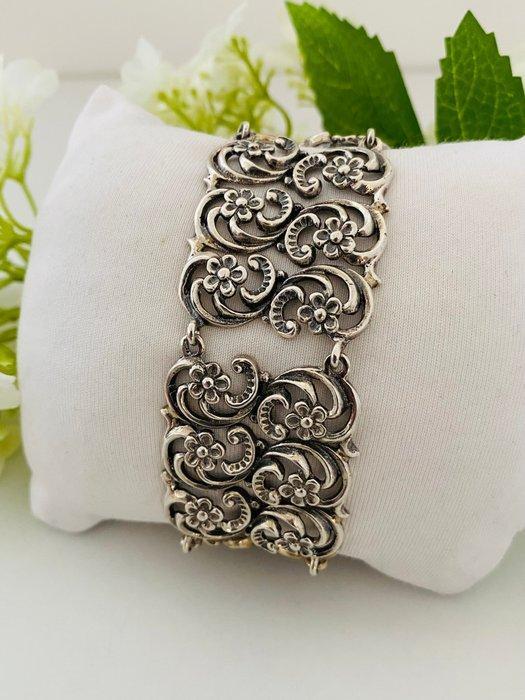 Zilver, Biedermeier - Duitsland - 47 gram - Schakelarmband, Antiek en Kunst, Kunst | Designobjecten