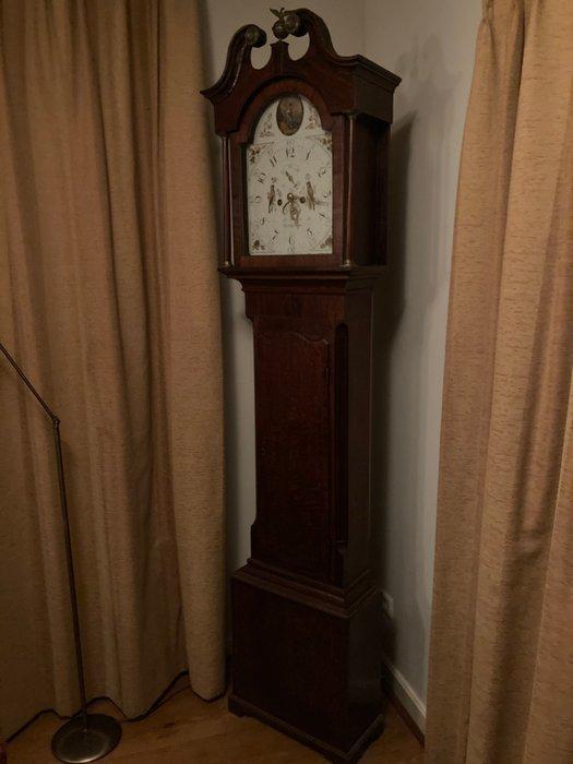 horloge de parquet - Antique - Chêne - 1800-1850 - Horloge, Antiquités & Art, Antiquités | Horloges