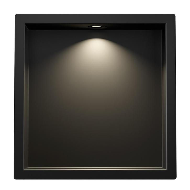 Inbouwnis Wiesbaden Demis 30x30x7cm Met Led Mat Zwart, Doe-het-zelf en Bouw, Sanitair, Bad, Nieuw, Ophalen of Verzenden