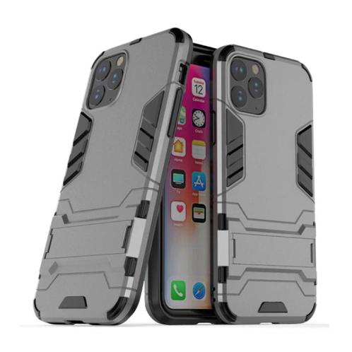 iPhone 11 - Robotic Armor Case Cover Cas TPU Hoesje Grijs +, Télécoms, Téléphonie mobile | Housses, Coques & Façades | Apple iPhone