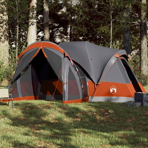 vidaXL Tipitent voor gezin 8-persoons waterdicht grijs en, Caravans en Kamperen, Tenten, Nieuw, Verzenden
