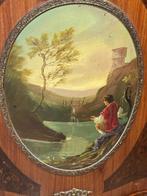 Credenza - Hout, Brons, Marmer - Antieke kast met marmeren, Antiek en Kunst