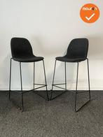 Universele Barkruk - Set van 2 - antracietgrijze stoffering, Vergader- of Presentatieruimte, Ophalen of Verzenden, Gebruikt, Stoel