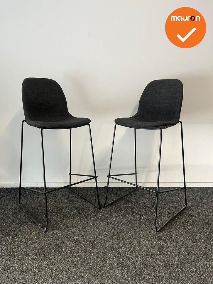 Universele Barkruk - Set van 2 - antracietgrijze stoffering, Zakelijke goederen, Kantoor en Winkelinrichting | Kantoormeubilair en Inrichting