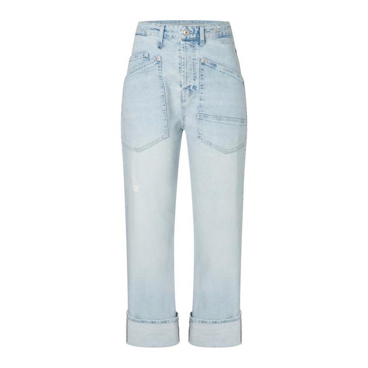 MAC • lichtblauwe Baggy straight jeans • 36, Kleding | Dames, Broeken en Pantalons, Verzenden