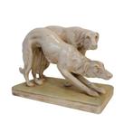 Royal Dux Porzellan-Manufaktur - sculptuur, Perros de caza -