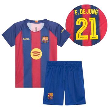 Kingdo FC Barcelona Voetbaltenue Frenkie de Jong Thuis - beschikbaar voor biedingen