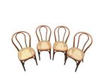 Stoel - Nr. 14 Stoel - Hout, Rattan - Set van vier stoelen