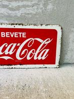 Coca-Cola dubbelzijdig geëmailleerd bord - Emaille bord -, Antiek en Kunst