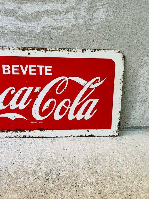 Coca-Cola dubbelzijdig geëmailleerd bord - Emaille bord -, Antiquités & Art, Antiquités | Assiettes décoratives & Carrelages