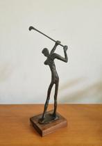 Beeld, golfer - 30 cm - Brons, Antiek en Kunst