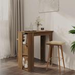 vidaXL Table de bar avec étagère chêne marron bois, Maison & Meubles, Verzenden, Neuf