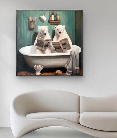 Le Yack - Fait main ! - œuvre unique - Bain à bord du, Antiek en Kunst, Kunst | Schilderijen | Modern