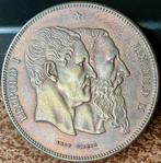 België. Leopold II. 5 Francs Module 1880 , Koper , 10, Postzegels en Munten