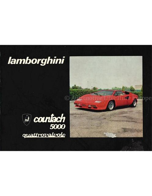 1988 LAMBORGHINI COUNTACH 5000 QV INSTRUCTIEBOEKJE, Auto diversen, Handleidingen en Instructieboekjes