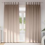 vidaXL Gordijnen met gordijnen 2 pcs Taupe 260 x 140 cm, Huis en Inrichting, Verzenden, Nieuw